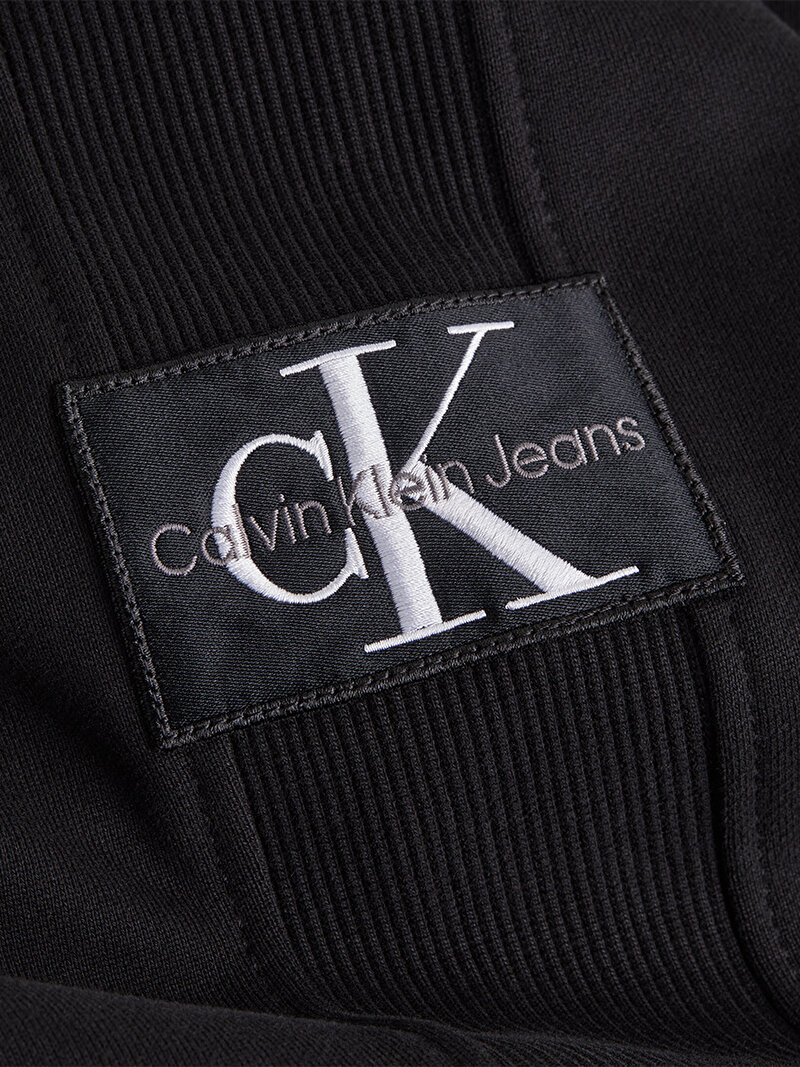 Calvin Klein Siyah Renkli Erkek Badge Fermuarlı Sweatshirt