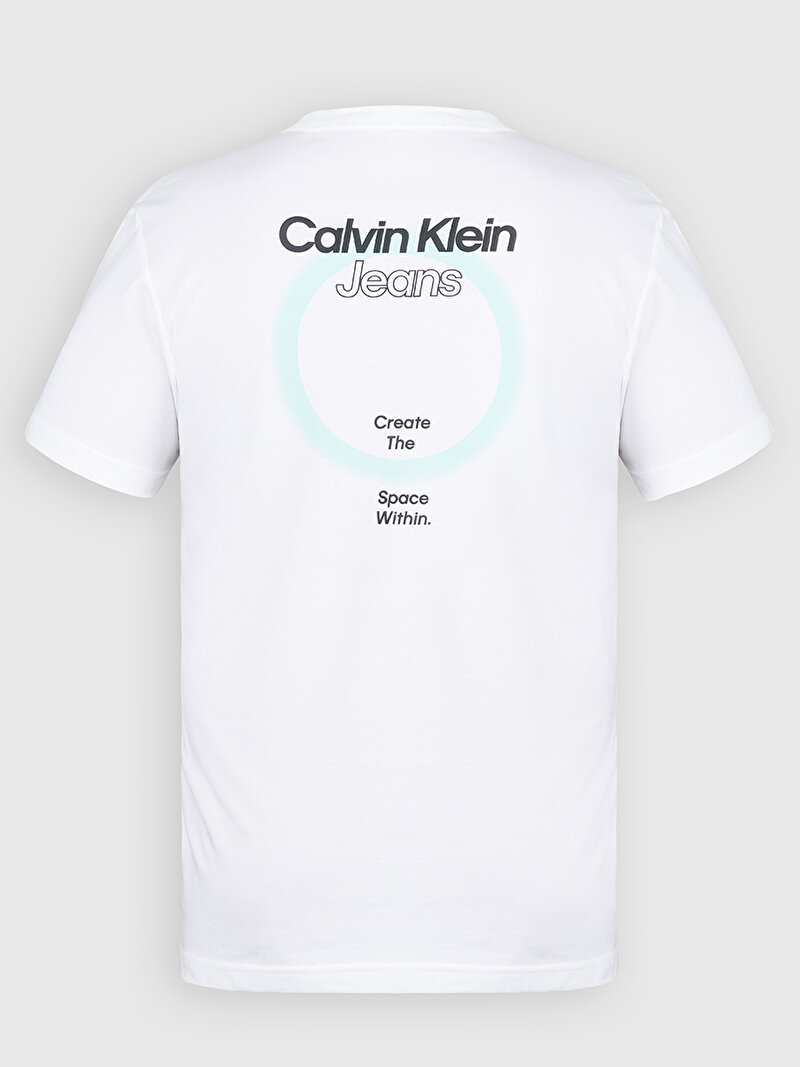 Calvin Klein Beyaz Renkli Erkek Eclipse Graphic T-Shirt