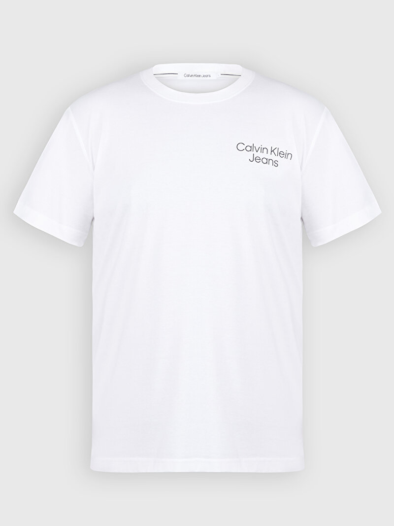 Calvin Klein Beyaz Renkli Erkek Eclipse Graphic T-Shirt