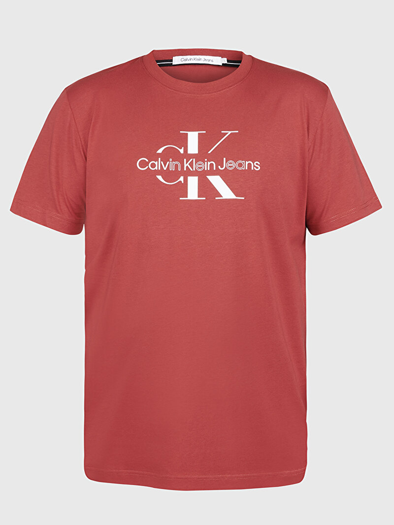 Calvin Klein Kırmızı Renkli Erkek Disrupted Outline T-Shirt