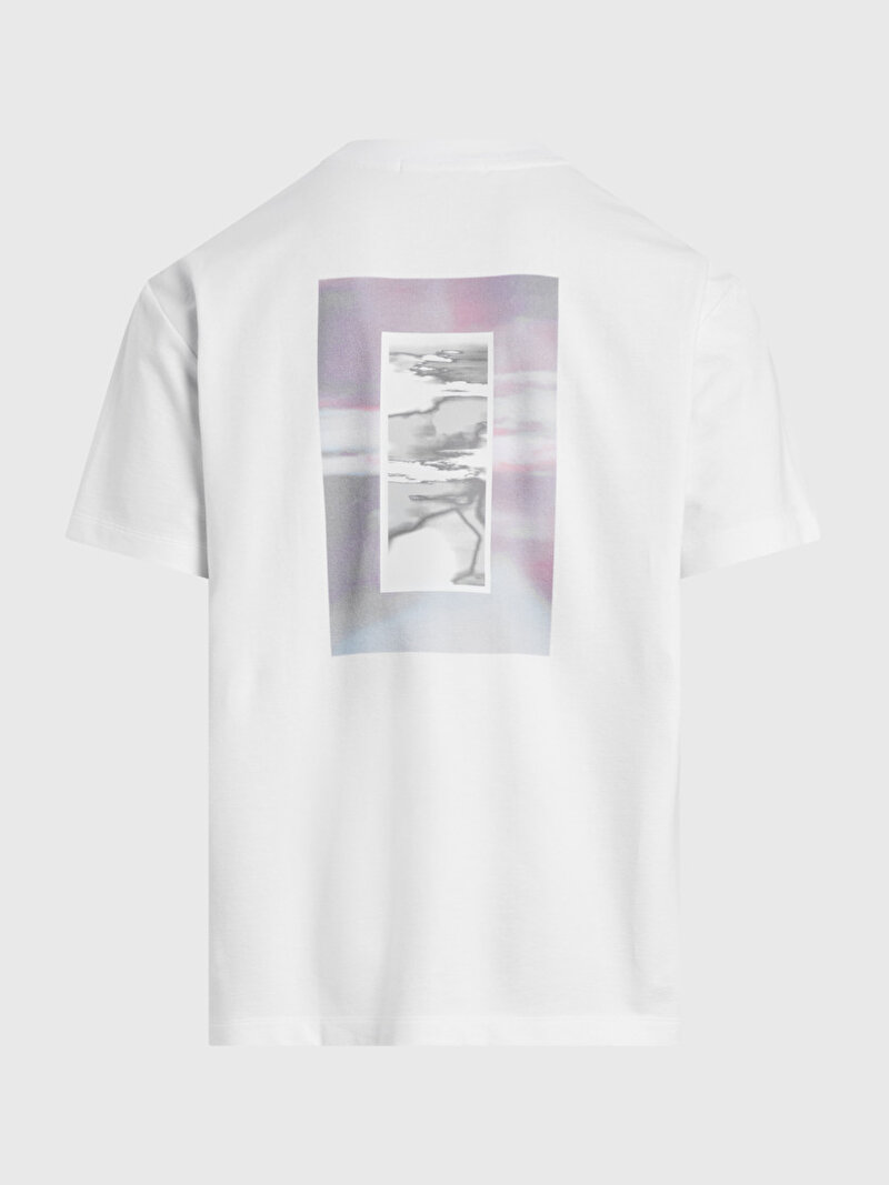 Calvin Klein Beyaz Renkli Erkek Diffused Graphic T-Shirt