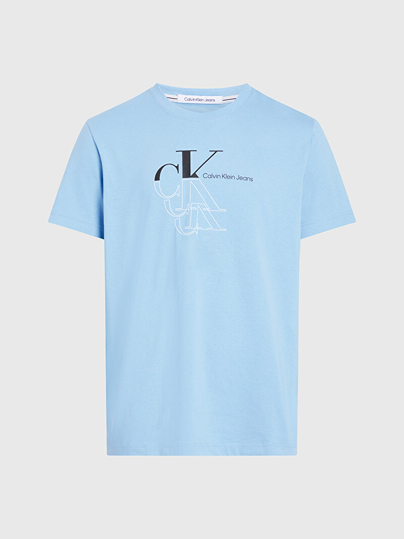Calvin Klein Mavi Renkli Erkek Monogram T-Shirt