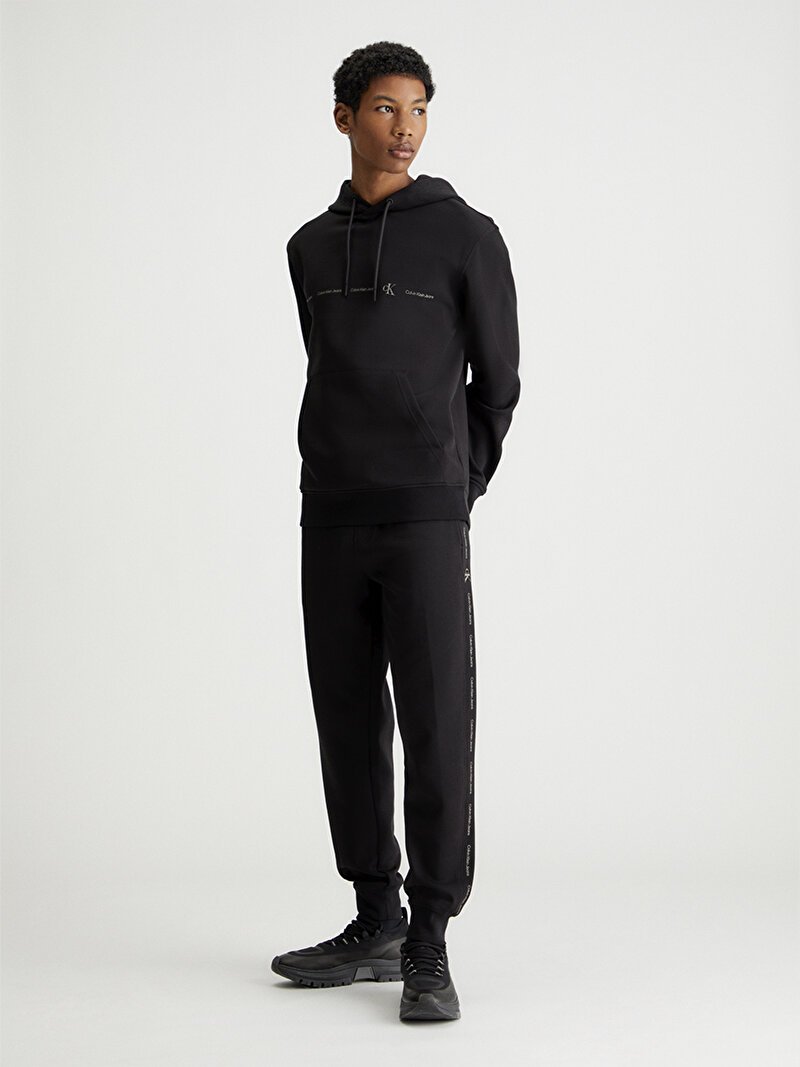 Calvin Klein Siyah Renkli Erkek Logo Repeat Eşofman Altı