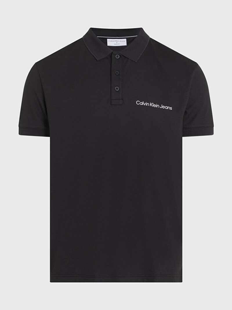 Calvin Klein Siyah Renkli Erkek Institutional Polo T-Shirt