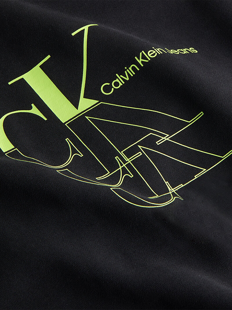 Calvin Klein Siyah Renkli Erkek Monogram Sweatshirt