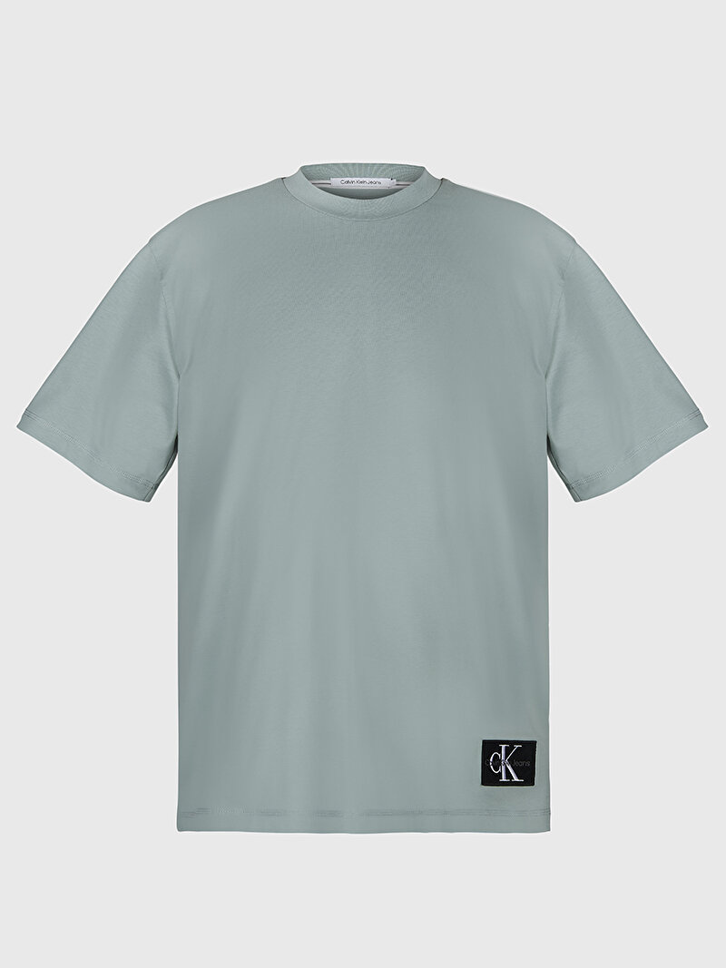 Calvin Klein Yeşil Renkli Erkek Badge Relaxed T-Shirt