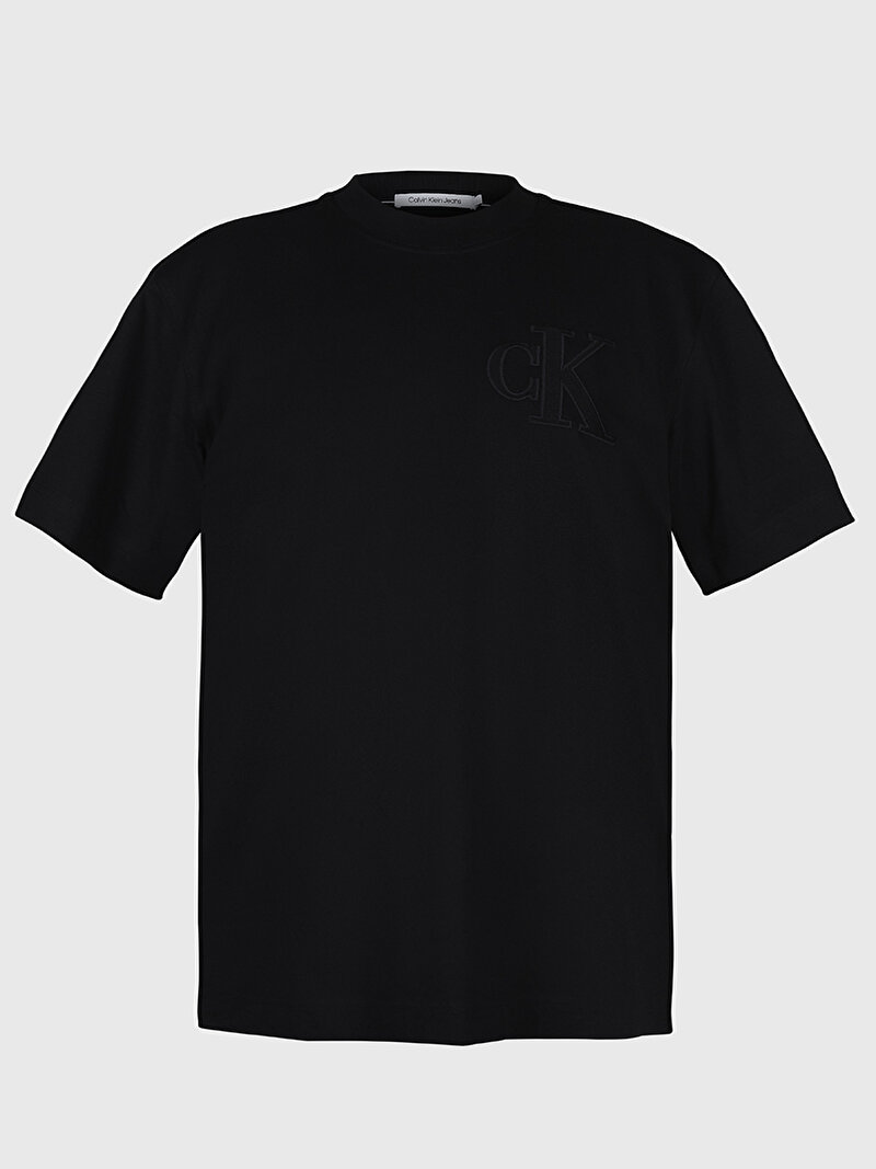 Calvin Klein Siyah Renkli Erkek Ck Applique T-Shirt