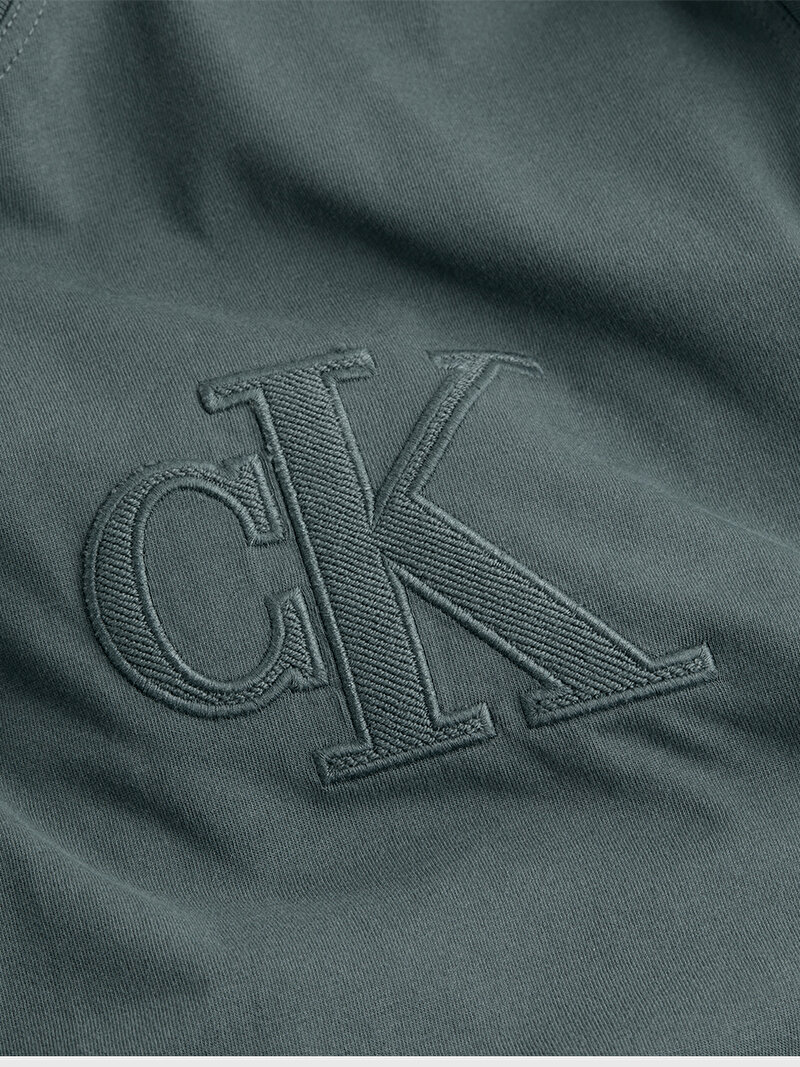 Calvin Klein Gri Renkli Erkek Ck Applique T-Shirt