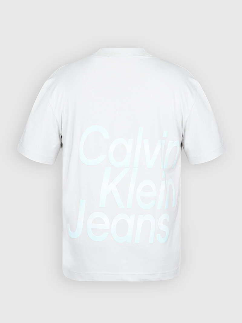 Calvin Klein Bej Renkli Erkek Blown Up Diffused T-Shirt