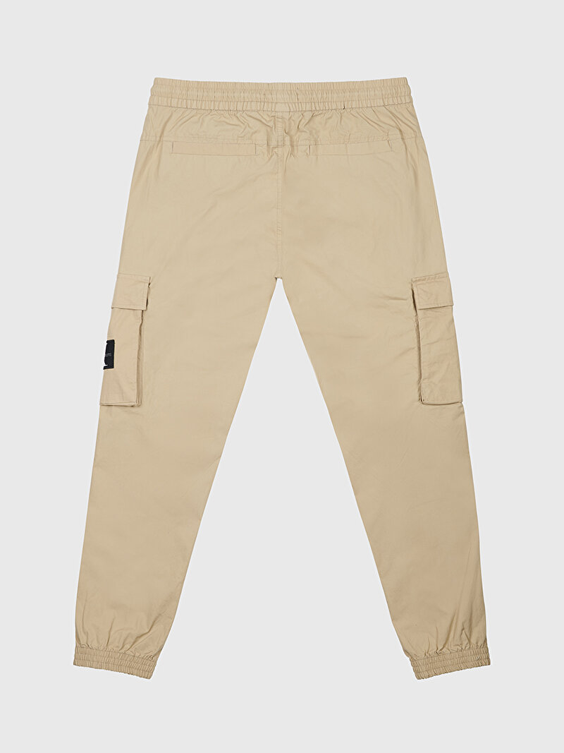 Calvin Klein Bej Renkli Erkek Skinny Washed Cargo Pantolon