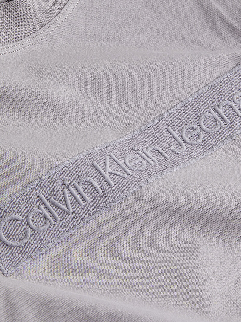 Calvin Klein Gri Renkli Erkek Embroidered Box T-shirt