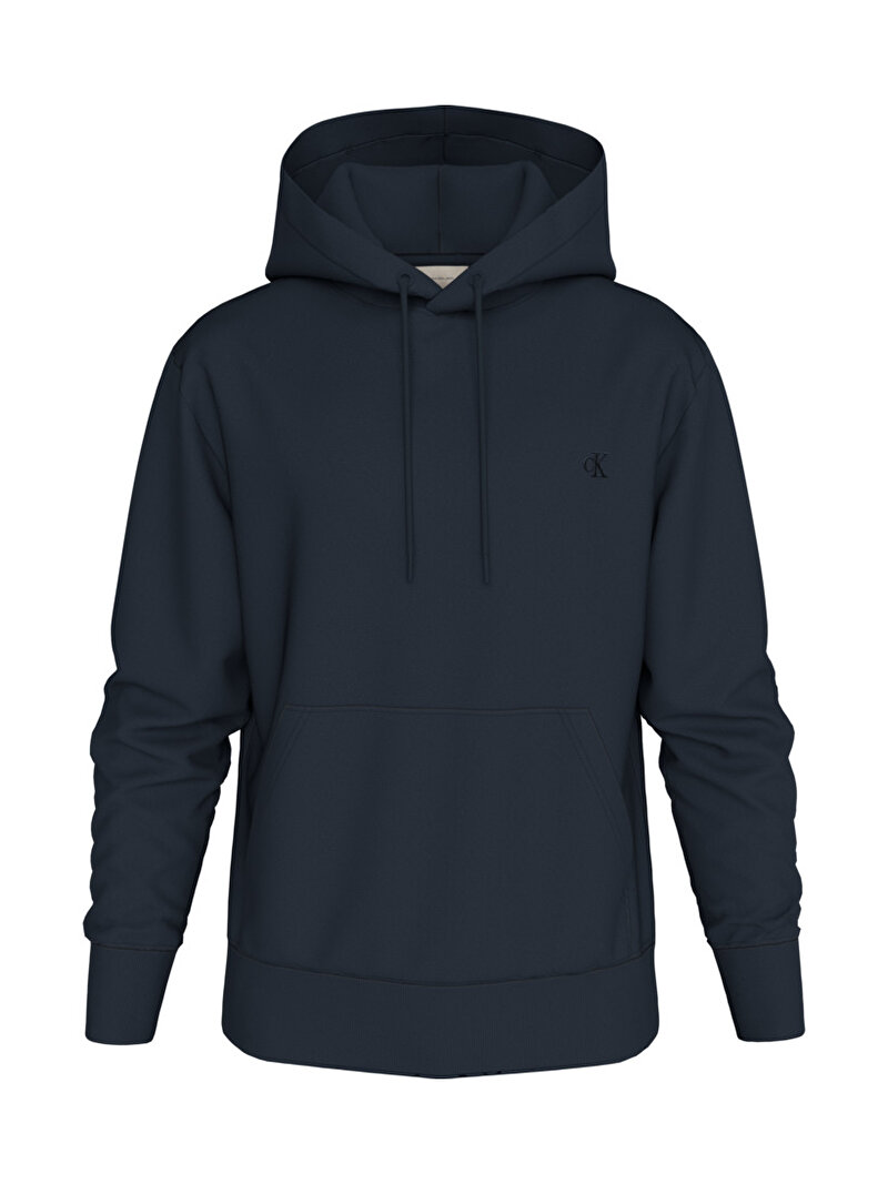 Calvin Klein Lacivert Renkli Erkek Heavy Terry Hoodie Sweatshirt