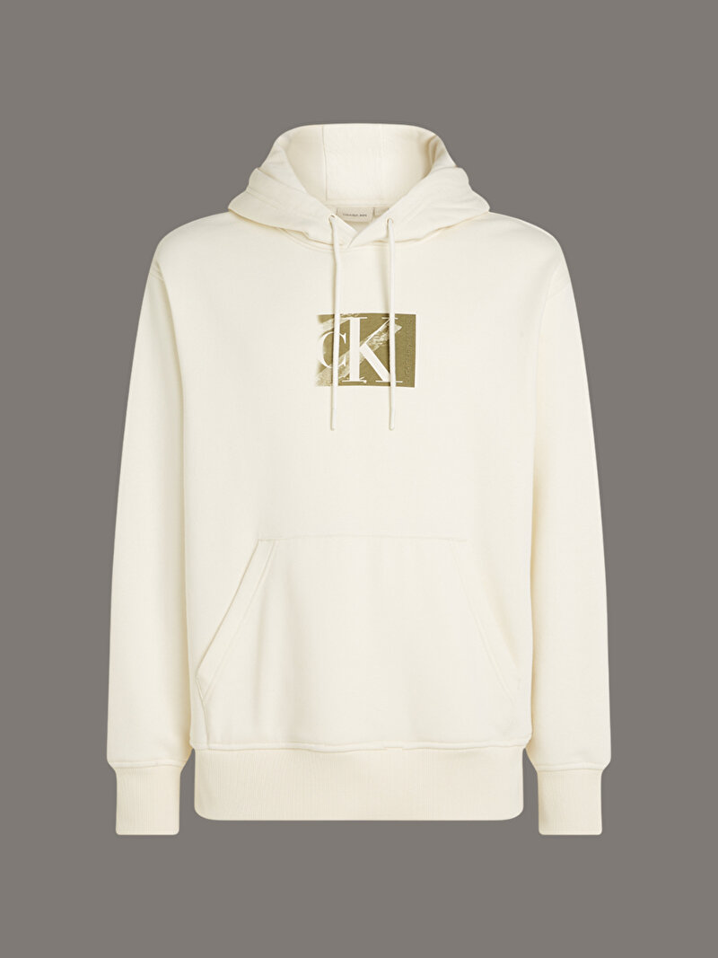 Calvin Klein Beyaz Renkli Erkek Soft Box Monogram Sweatshirt