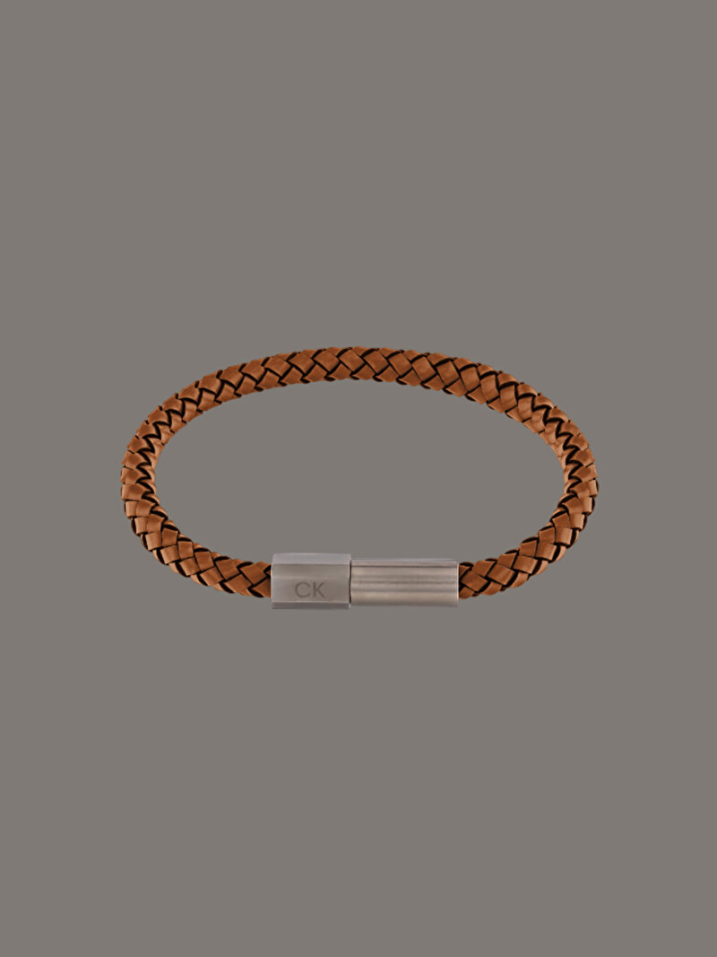 Calvin Klein Kahverengi Renkli Erkek Industrial Facets Bileklik