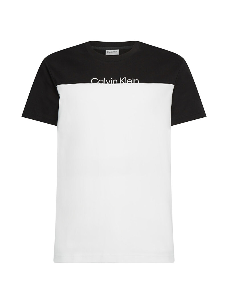 Erkek Color Blocking Cut Logo T-Shirt