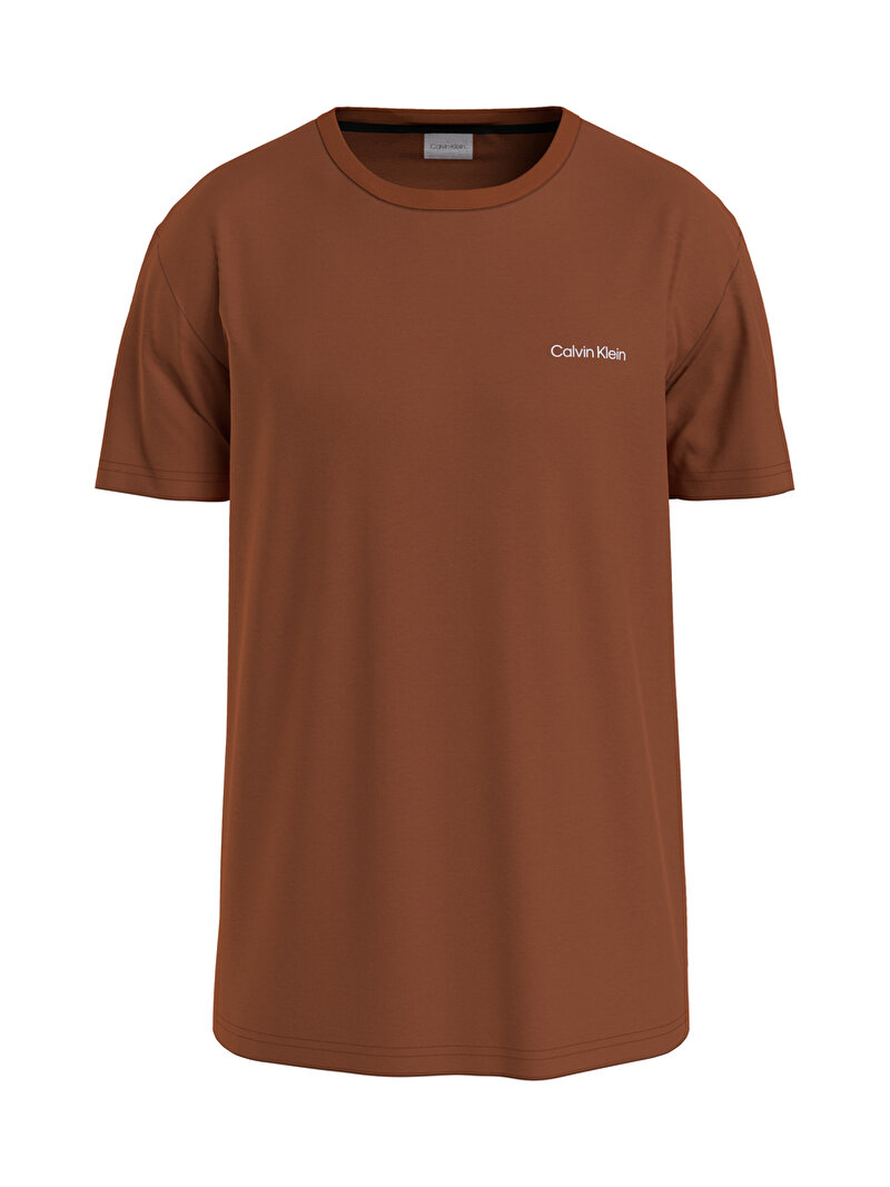 Calvin Klein Kahverengi Renkli Erkek Organik Pamuklu Tişört