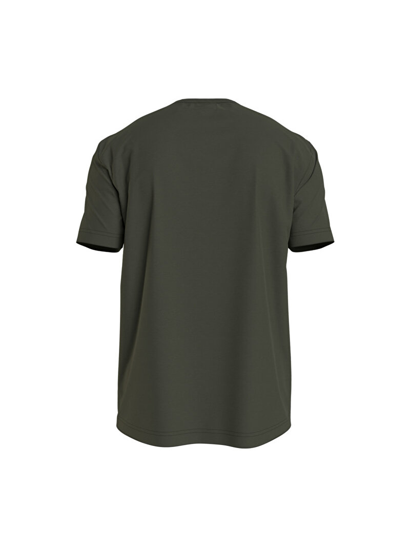 Calvin Klein Yeşil Renkli Erkek Micro Logo Interlock T-Shirt