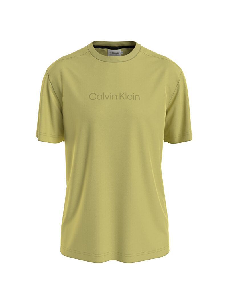 Calvin Klein Sarı Renkli Erkek Comfort Debossed Logo T-Shirt