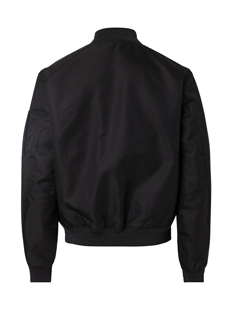 Calvin Klein Siyah Renkli Erkek Saten Bomber Ceket