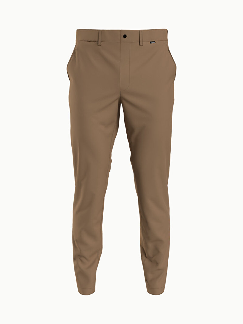 Calvin Klein Kahverengi Renkli Erkek Slim Fit Garment Dyed Pantolon
