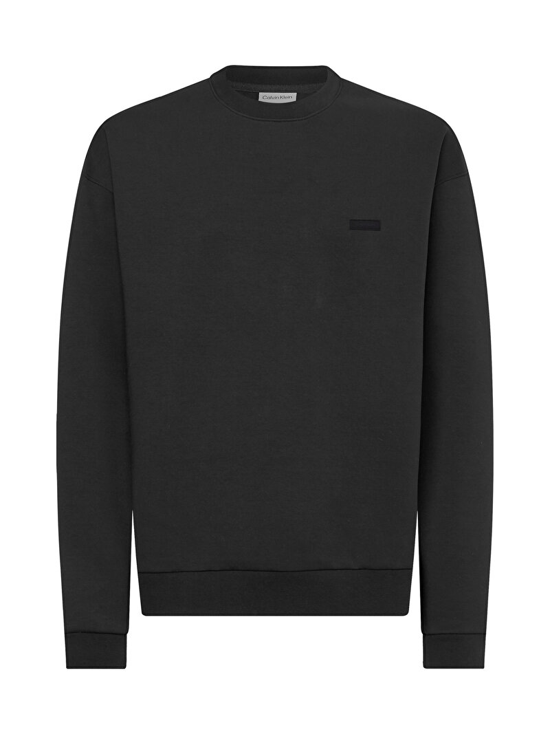 Calvin Klein Siyah Renkli Erkek Embossed Rib Comfort Sweatshirt