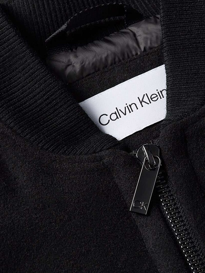 Calvin Klein Siyah Renkli Erkek Rahat Bomber Jacket