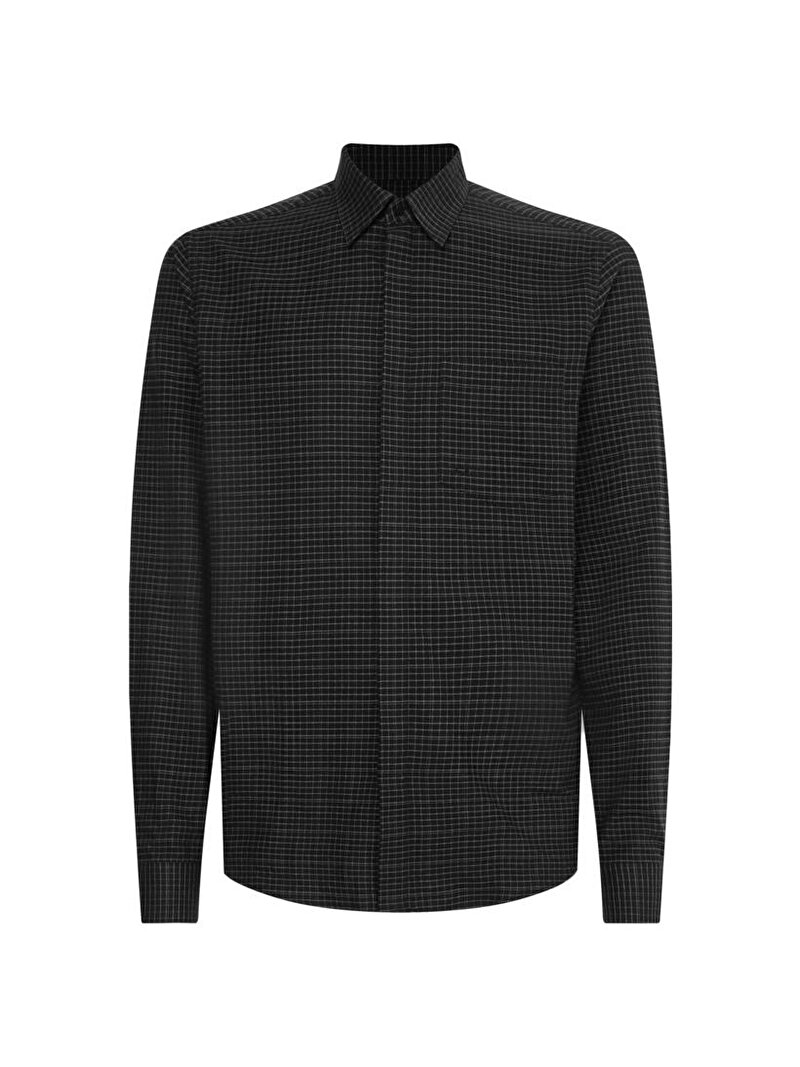 Calvin Klein Siyah Renkli Erkek Flannel Check Gömlek