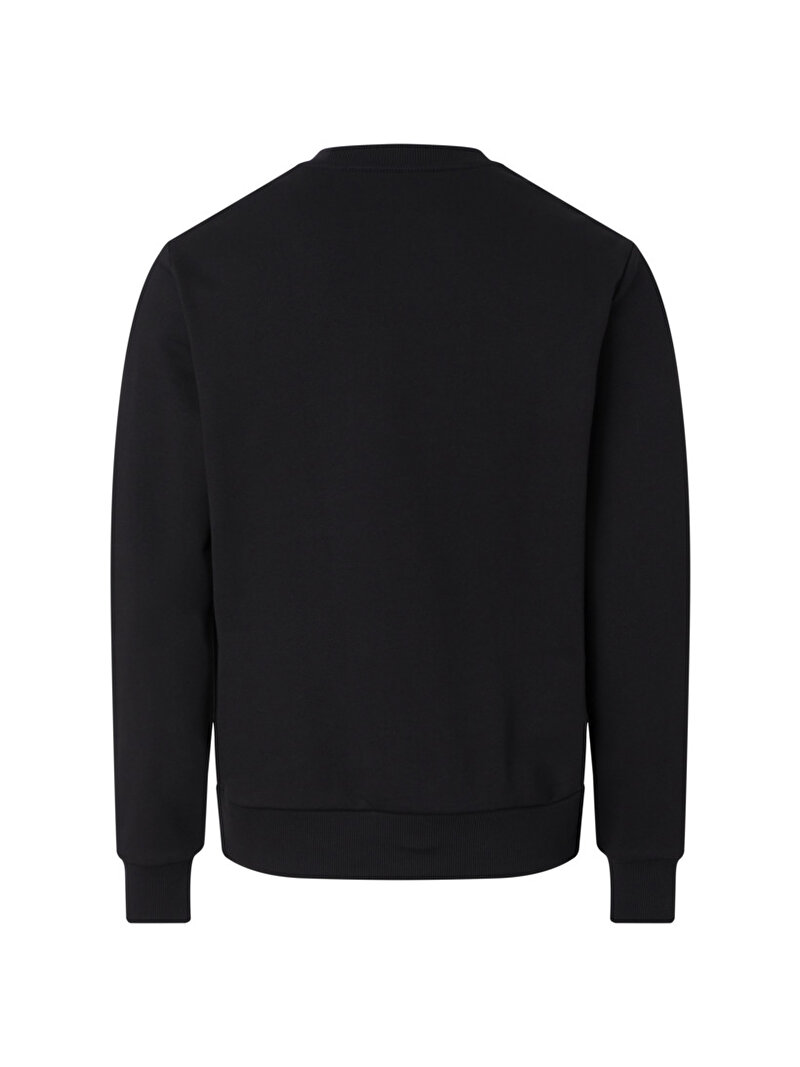 Calvin Klein Siyah Renkli Erkek Striped Chest Logo Sweatshirt