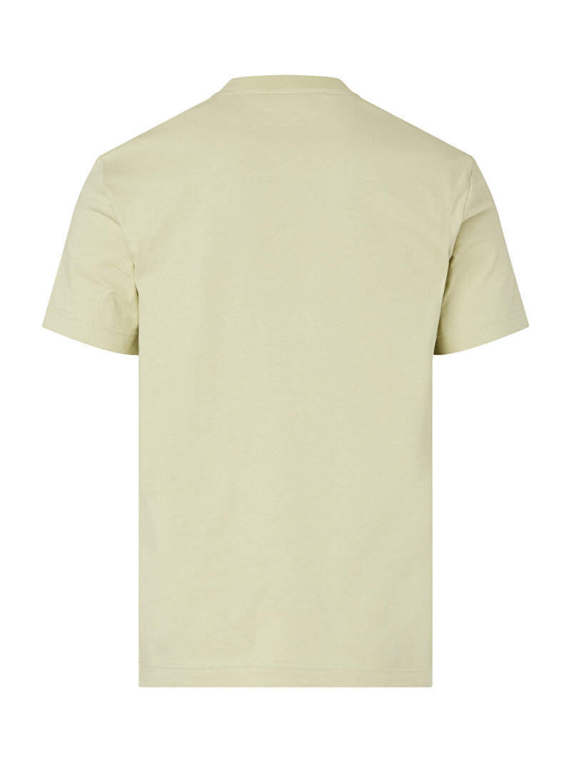 Calvin Klein Yeşil Renkli Erkek Striped Chest Logo T-Shirt