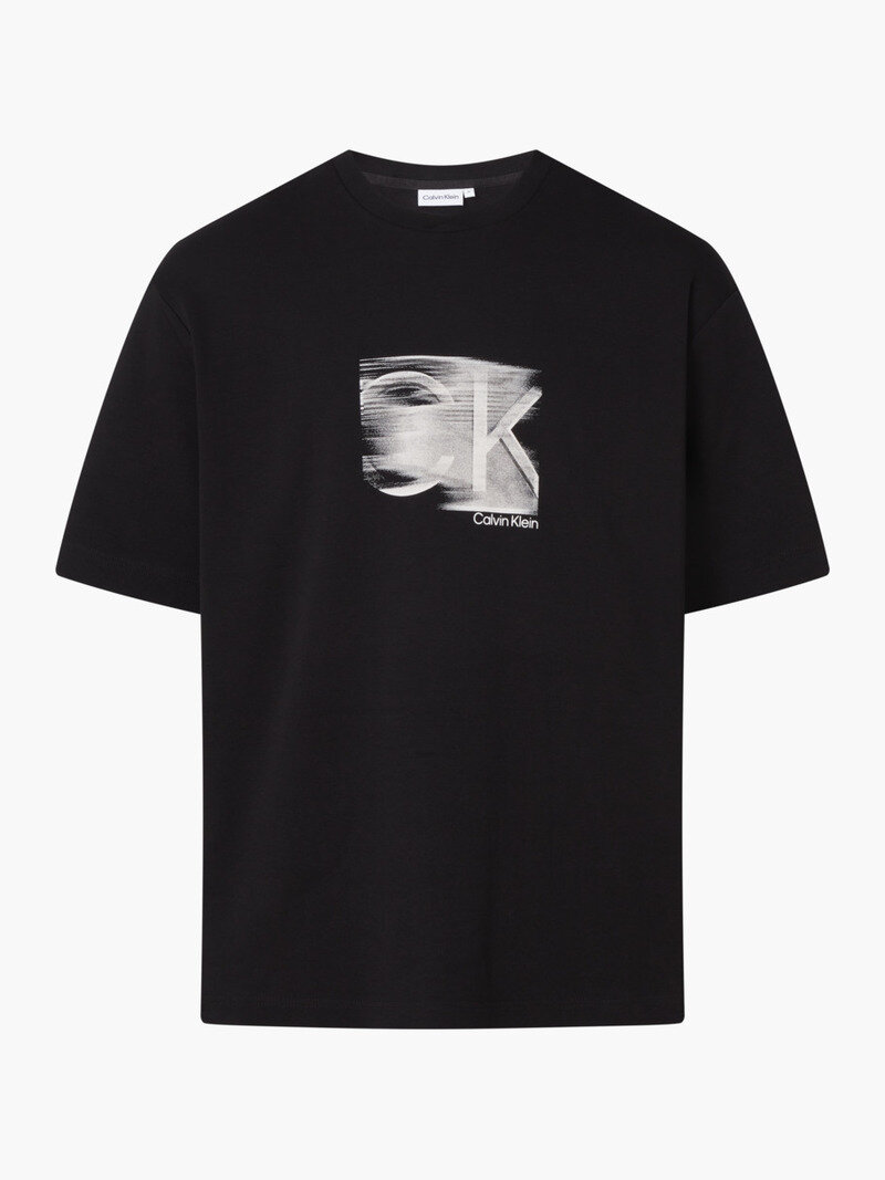Calvin Klein Siyah Renkli Erkek Motion Logo Modern T-Shirt