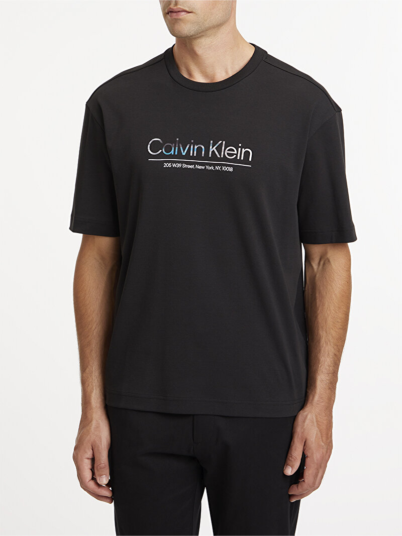 Erkek Glitch Logo Modern T-Shirt
