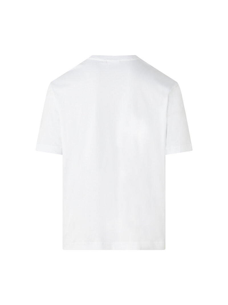 Calvin Klein Beyaz Renkli Erkek Glitch Logo Modern T-Shirt