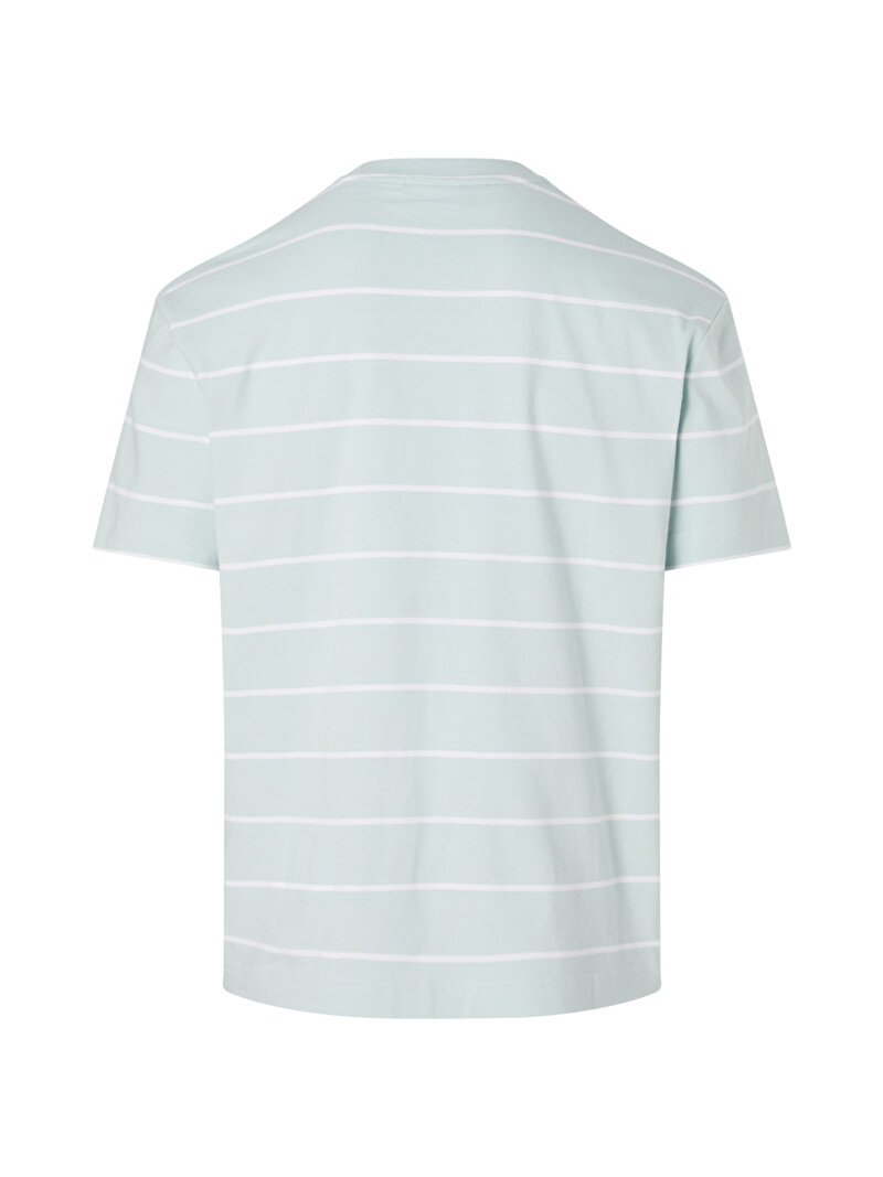 Calvin Klein Mavi Renkli Erkek Cotton Comfort Çizgili T-Shirt