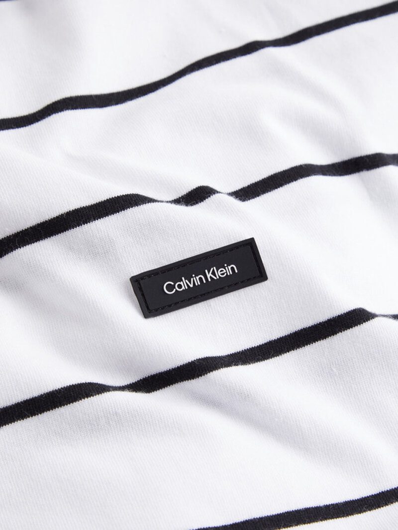 Calvin Klein Beyaz Renkli Erkek Cotton Comfort Çizgili T-Shirt