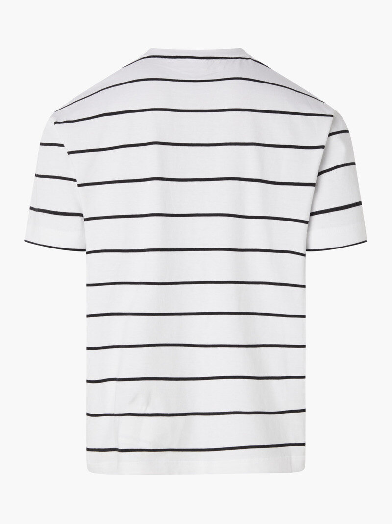 Calvin Klein Beyaz Renkli Erkek Cotton Comfort Çizgili T-Shirt