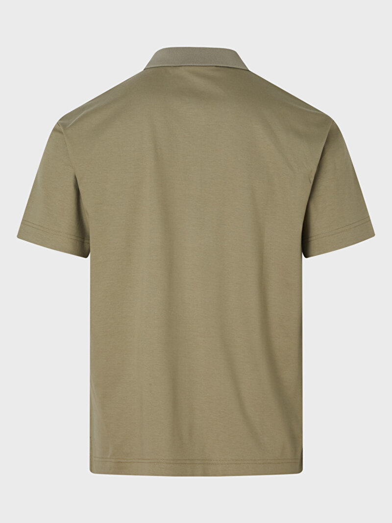 Calvin Klein Yeşil Renkli Erkek Smooth Cotton Comfort Polo T-Shirt