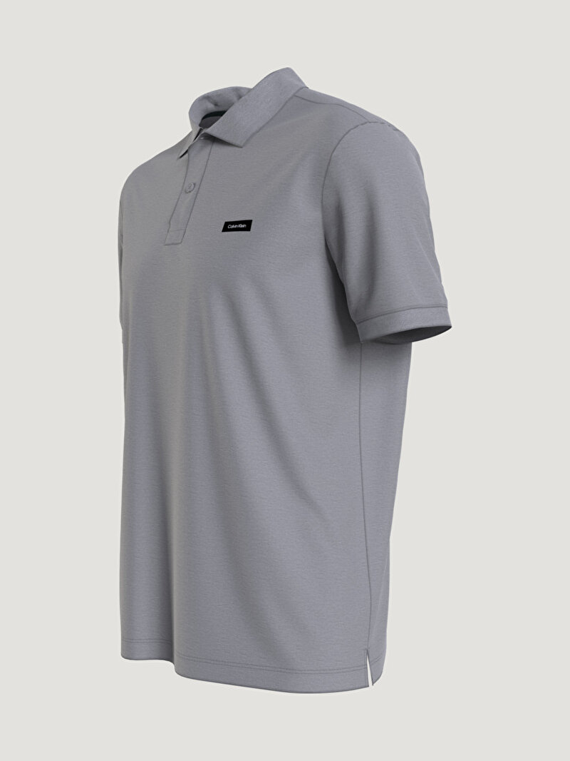 Calvin Klein Gri Renkli Erkek Stretch Pique Slim Polo T-Shirt