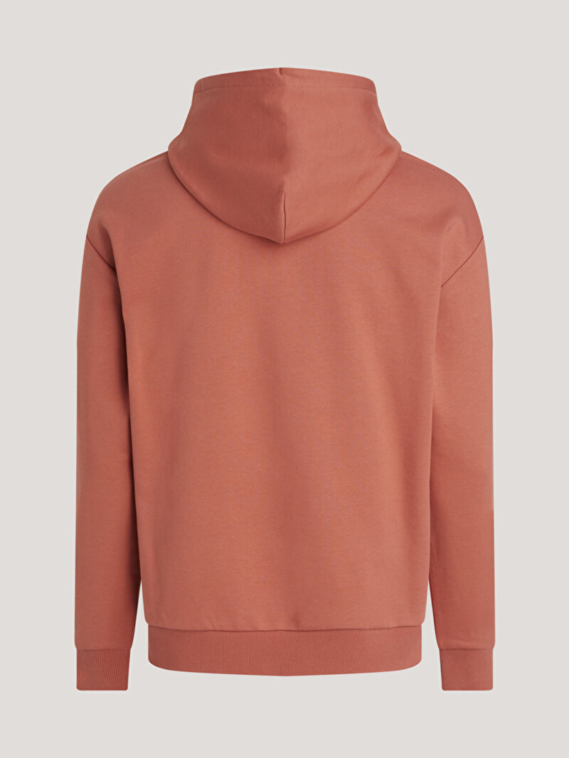 Calvin Klein Turuncu Renkli Erkek Hero Logo Comfort Hoodie Sweatshirt