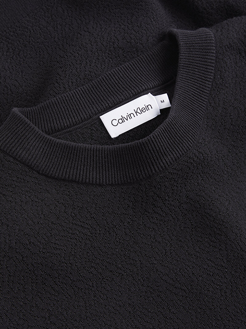 Calvin Klein Siyah Renkli Erkek Comfort Fit Kazak