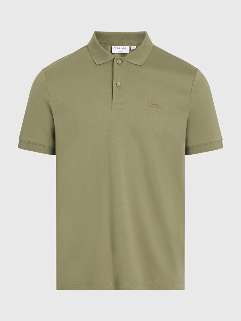 Calvin Klein Haki Renkli Erkek Smooth Cotton Slim Polo T-Shirt