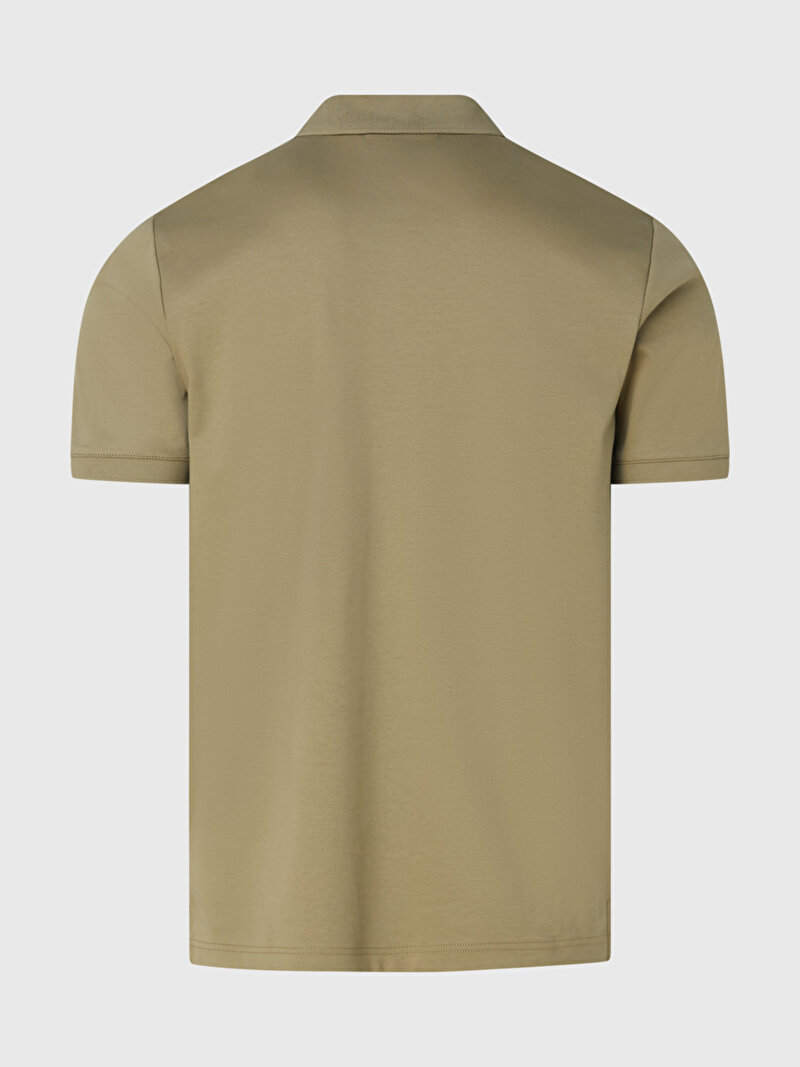 Calvin Klein Haki Renkli Erkek Smooth Cotton Slim Polo T-Shirt