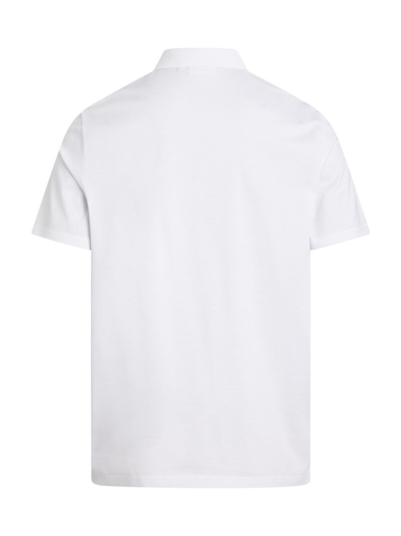 Calvin Klein Beyaz Renkli Erkek Mercerized Cotton Polo T-Shirt