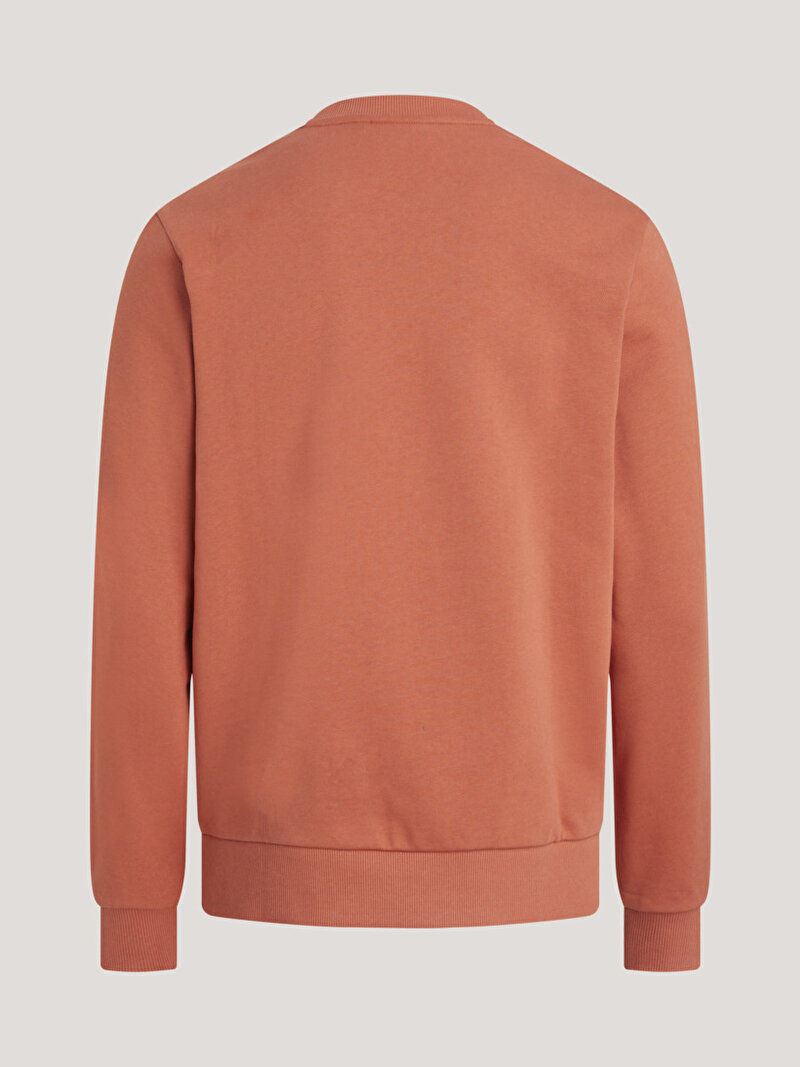 Calvin Klein Turuncu Renkli Erkek Raised Rubber Logo Sweatshirt