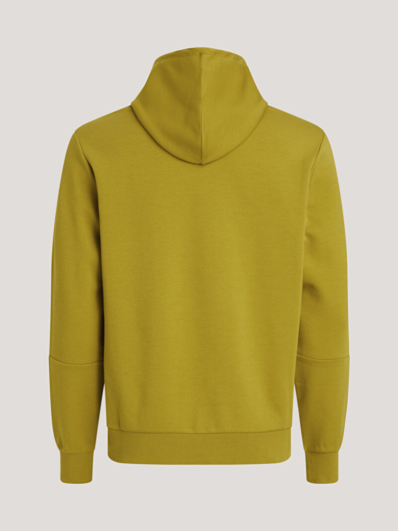 Calvin Klein Sarı Renkli Erkek Raised Logo Tape Hoodie Sweatshirt