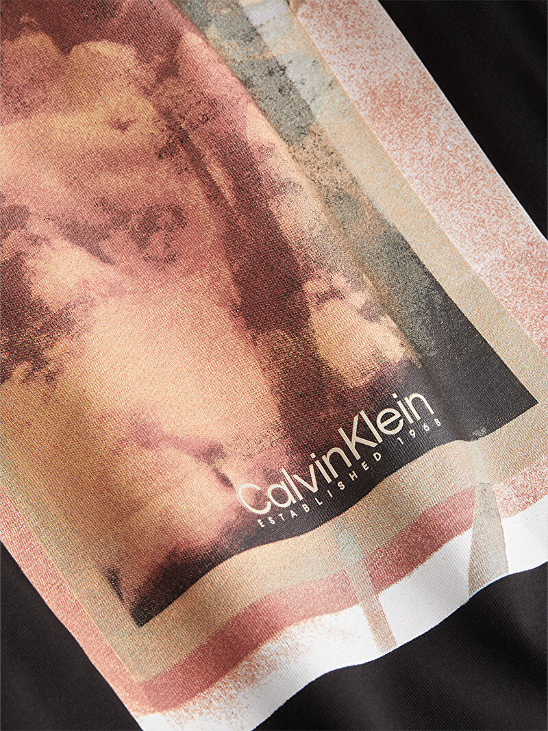 Calvin Klein Siyah Renkli Erkek Photo Back Print Uzun Kollu T-Shirt