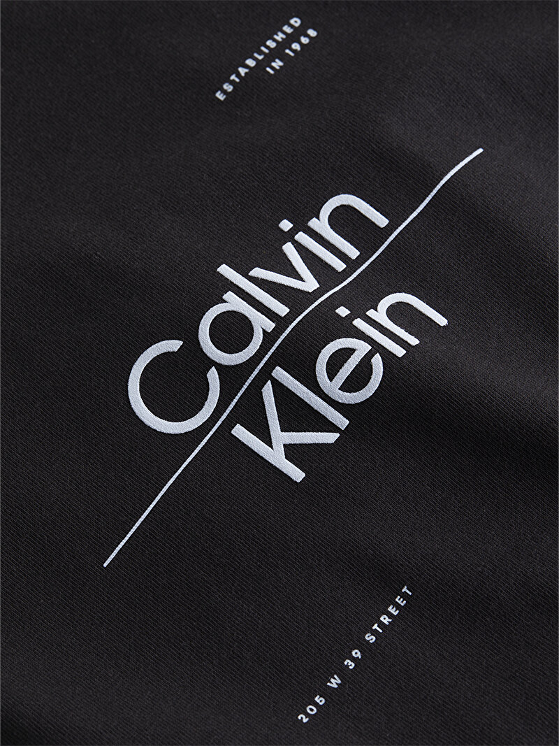 Calvin Klein Siyah Renkli Erkek Optic Line Logo T-Shirt