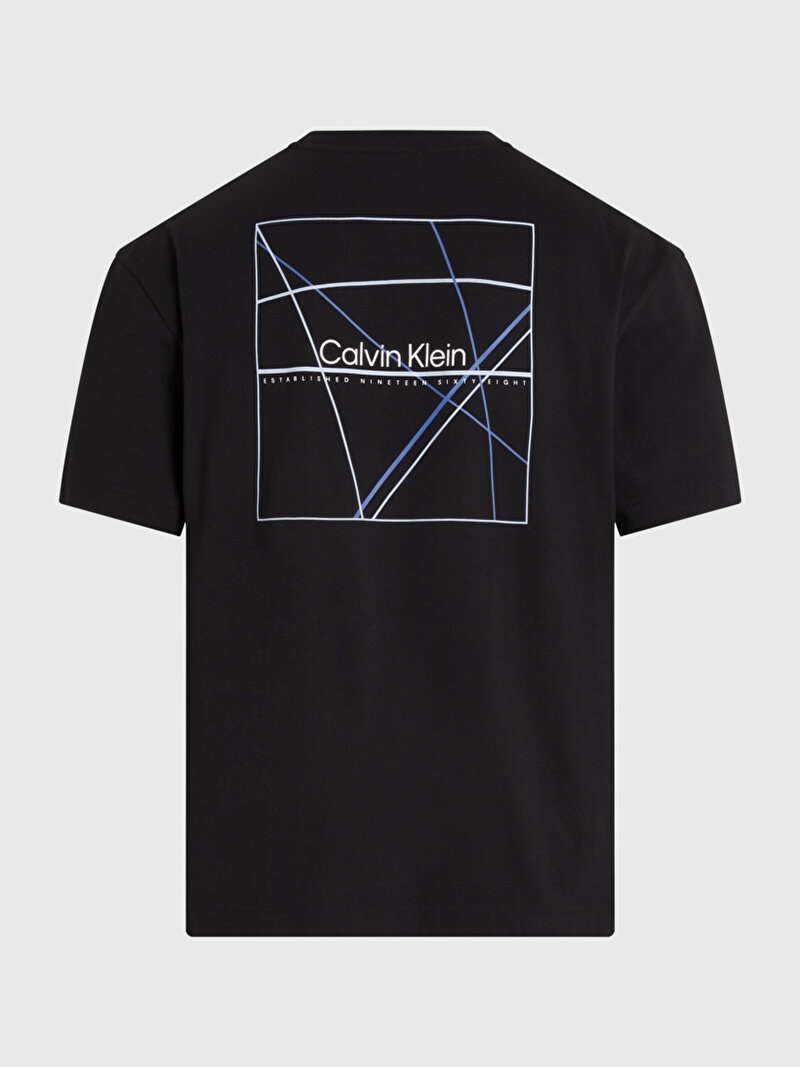 Calvin Klein Siyah Renkli Erkek Linear Back Graphic T-Shirt