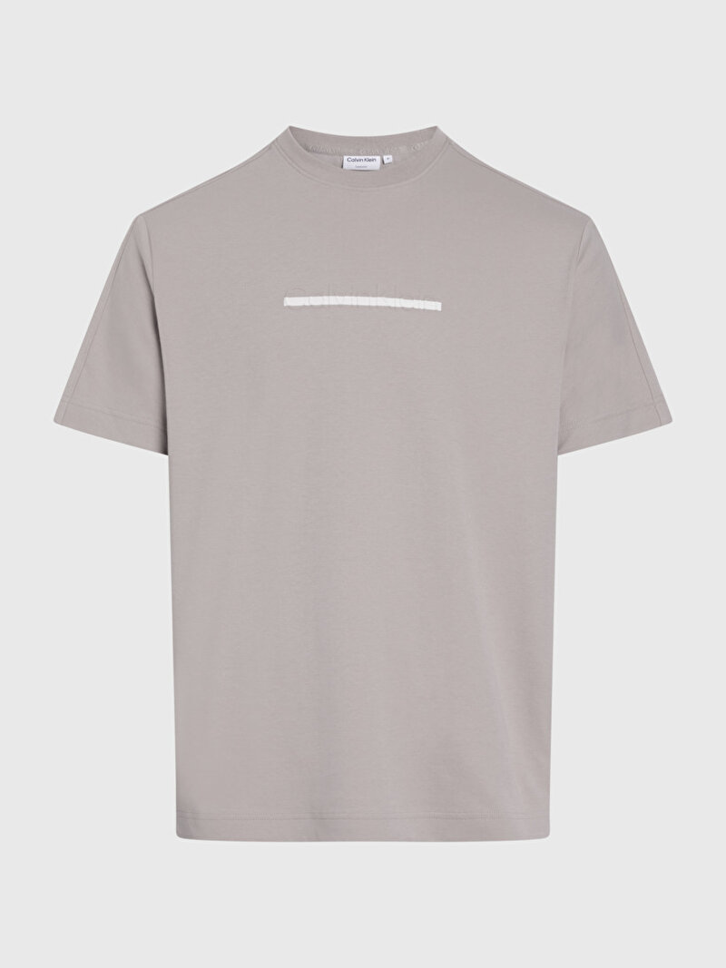 Calvin Klein Bej Renkli Erkek Color Embossed Logo T-Shirt