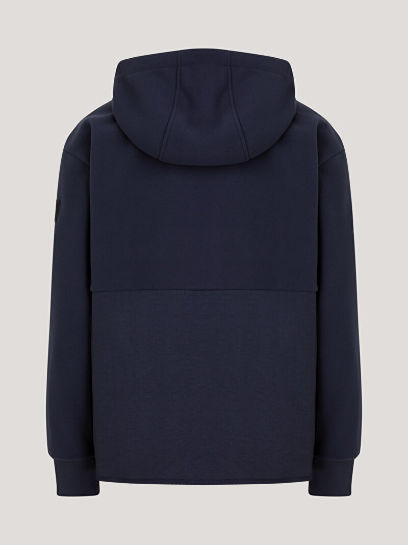 Calvin Klein Lacivert Renkli Erkek Bonded Fleece Zip Hoodie Sweatshirt