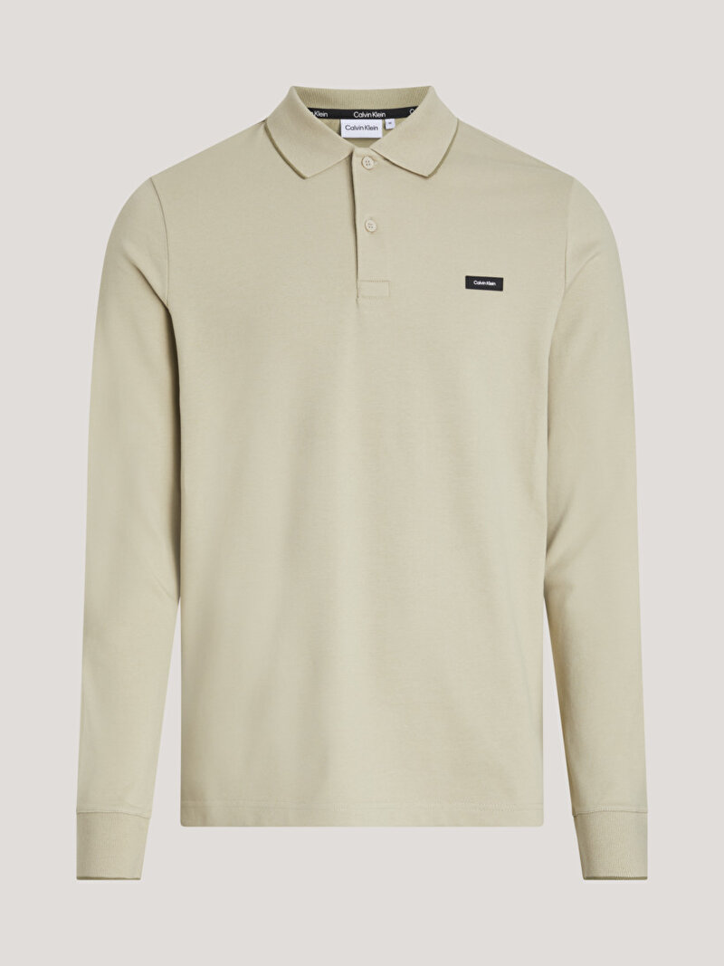 Calvin Klein Bej Renkli Erkek Stretch Pique Polo T-Shirt